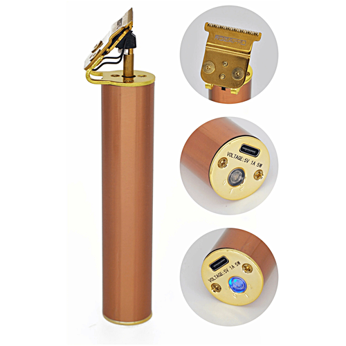 Машинка для стрижки волос Rozia Профессиональный триммер для стрижки волос для бороды усов Медный Pricemin 309000₽