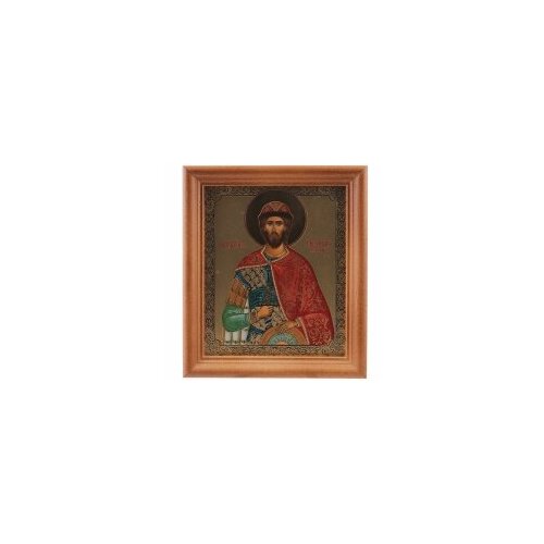 Икона в дер. рамке 11*13 двойное тиснение Набор с Днем Ангела ( Александр Невский 3) #170837