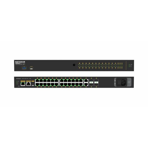 Коммутатор управляемый 500996-NGS NETGEAR M4250-26G4F-PoE 1 ГБ на 28 портов с PoE 25850700₽