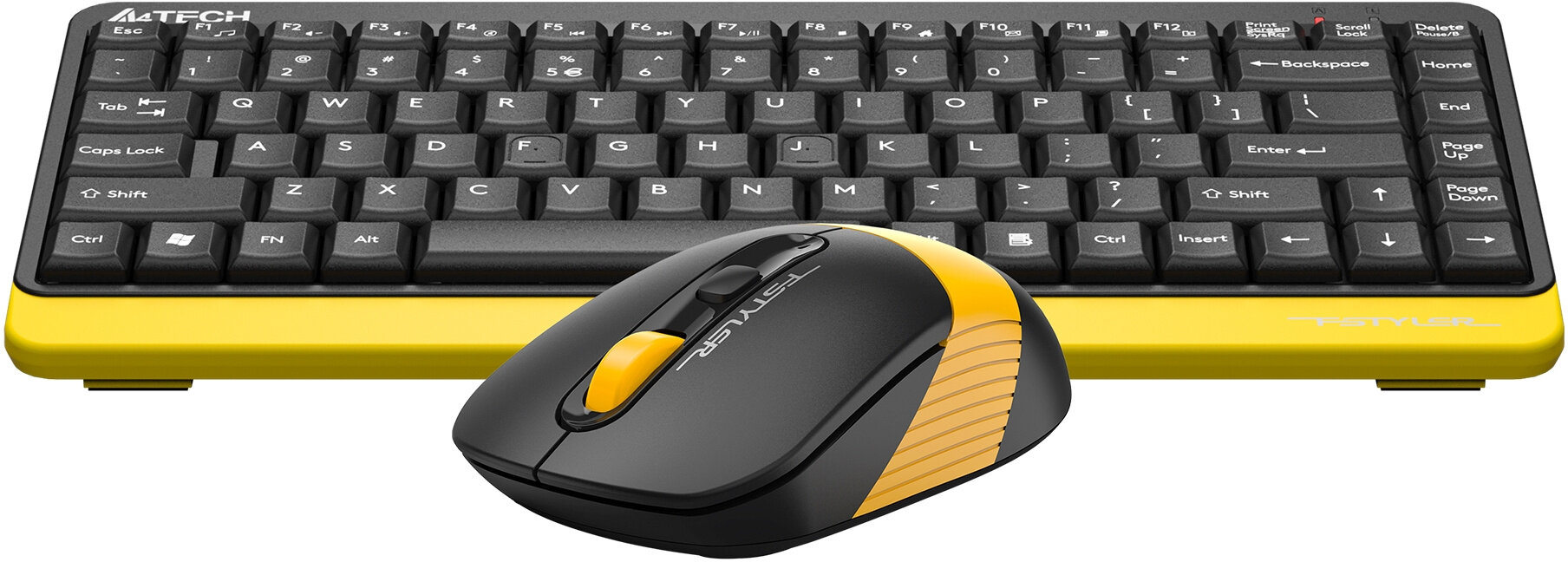 Клавиатура + мышь A4Tech Fstyler FG1110 клав: черный/желтый мышь: черный/желтый USB