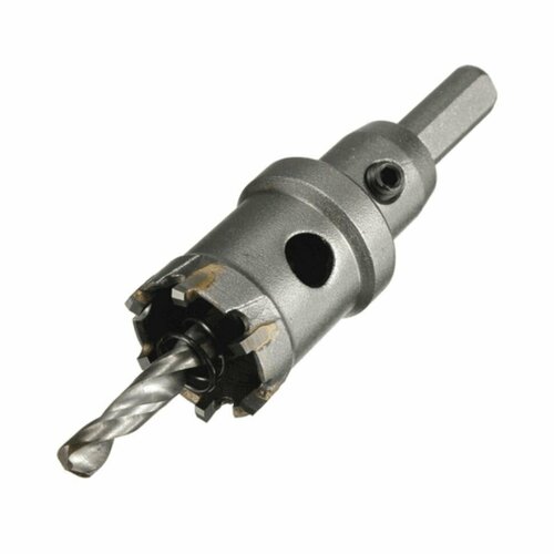 Коронка с твердосплавными напайками по металлу 22 мм с центрирующим сверлом Стронг СTК-04500022