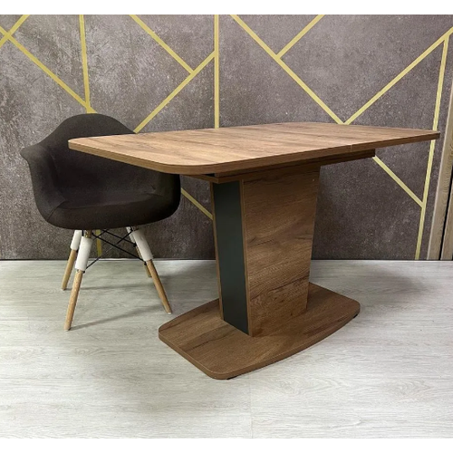 Стол кухонный обеденный раздвижной Анталия (Дуб табачный/Антрацит)