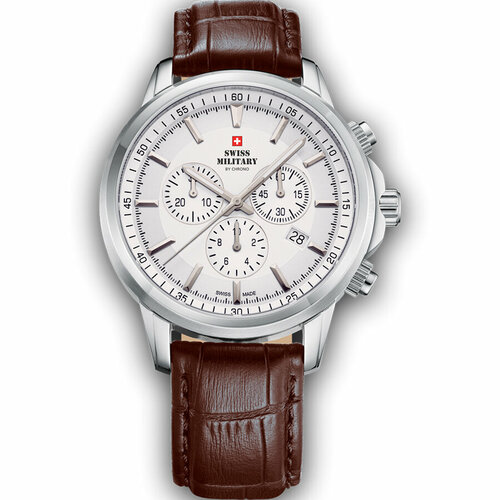 Наручные часы SWISS MILITARY BY CHRONO Часы Swiss Military SM34052.20, серебряный