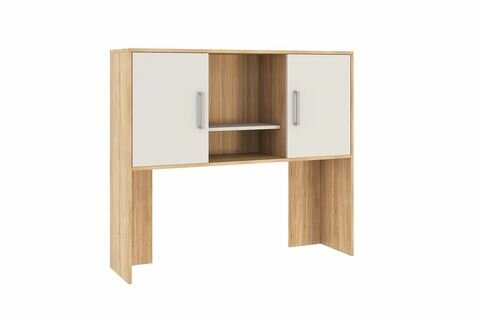 фото Надстройка стола компьютерного 1200 Лайт-2 Мебельсон дуб сонома/белый