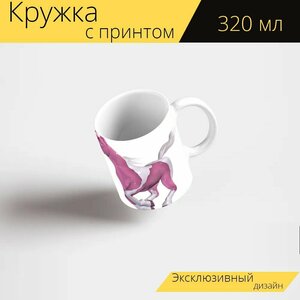 Кружка с рисунком, принтом "Пони, лошадь, лошади" 320 мл.