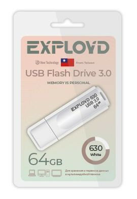 USB флэш-накопитель (EXPLOYD EX-64GB-630-White USB 3.0)