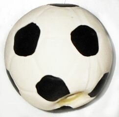 Игрушка для собак Триол Мяч футбольный, цвет: черно-белый, 6см - фото №2