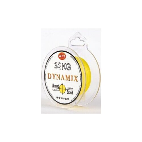 Леска плетёная WFT KG ROUND DYNAMIX Yellow 300/035