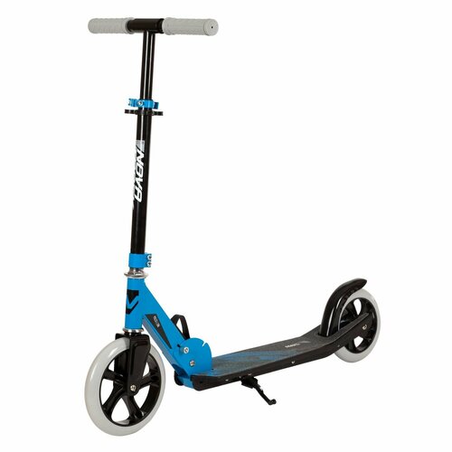 фото Самокат детский novatrack polis сталь, складной, ватер стикер, колеса pu 180х160 мм 180p. polis. bl22