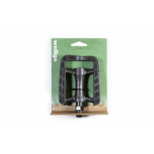 фото Педали wellgo city пластиковые, 107x81x24мм, резьба 9/16", полимерные подшипники, черные