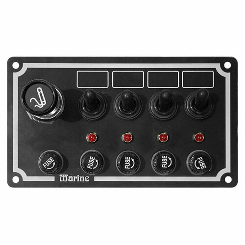 Панель выключателей 4 тумблера прикуриватель серебристая 10247862 TMC