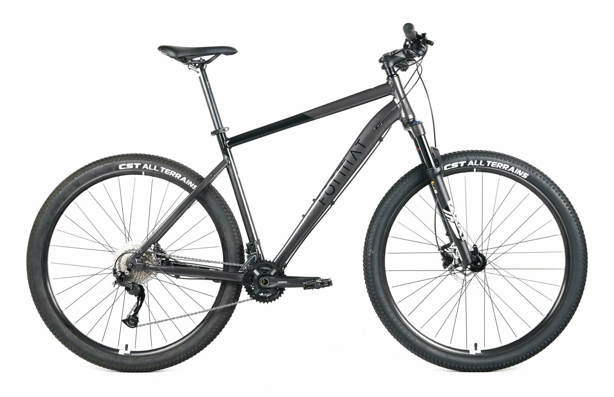 Велосипед FORMAT 1422 29 (29" 18 ск. рост. XL) 2023, темно-серый/черный
