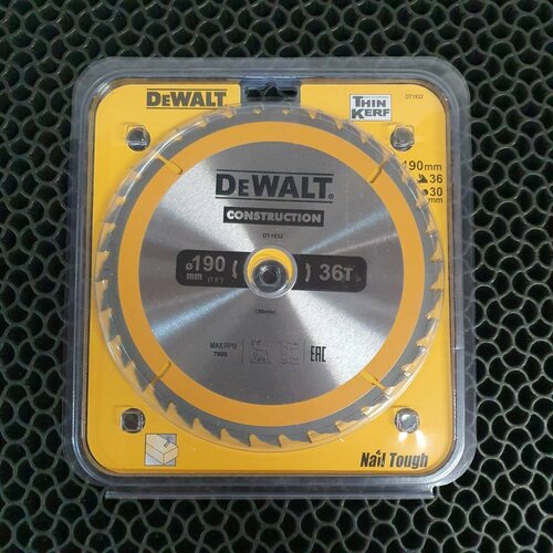 Диск пильный для резки дерева DeWalt 190x30 36T Thin Kerf