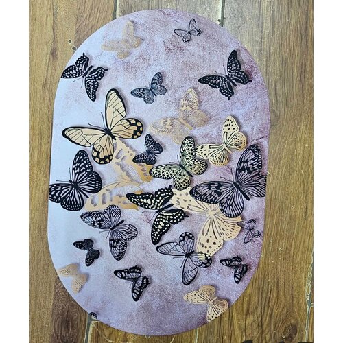 Коврики противоскользящие для ванной и туалета бабочка