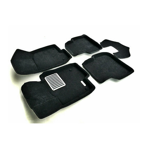 Коврики салона текст. VOLKSWAGEN Jetta (2011-2019) Euromat 3D Lux черные. Арт. EM3D-005414