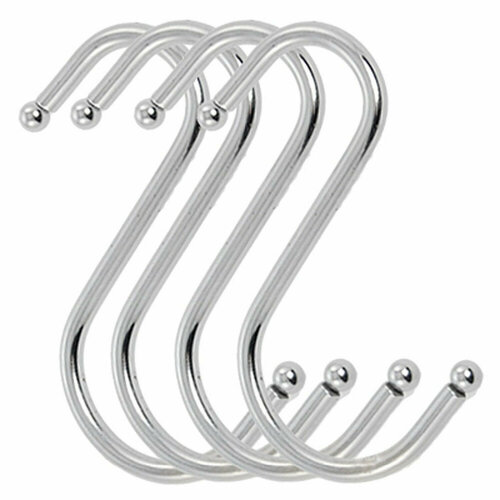 Крючки навесные S-образные 8см 4шт металл 498₽