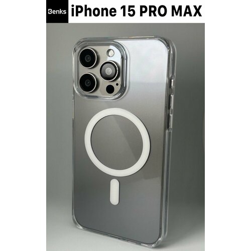Прозрачный чехол Benks Premium для iPhone 15 Pro Max/ c MagSafe/ Оригинальный