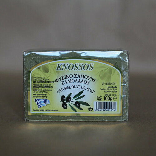 Натуральное оливковое мыло зеленое Knossos, Греция