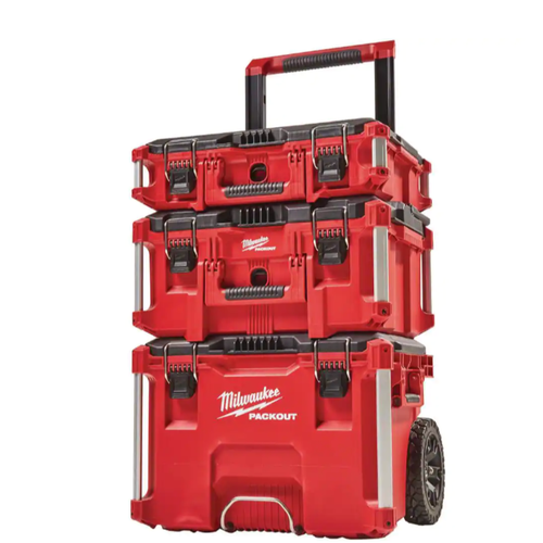 Набор кейсов Milwaukee PACKOUT 48-22-4800 красный набор кейсов packout milwaukee 4932464244