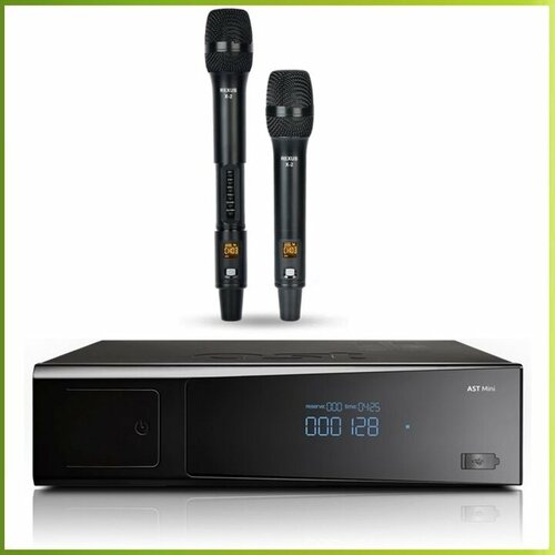 AST Compact PRO - профессиональный компактный комплект караоке, более 22000 песен, баллы, НЧ/ВЧ/Эхо черный