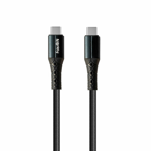 Type-C кабель- Type-C FaisON K-157 Wind, 1.0м, 3,0А, 60Вт, QC3.0, PD3.0, цвет: чёрный