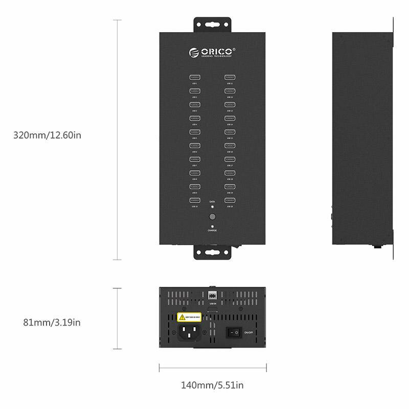 USB-концентратор Orico IH20P черный