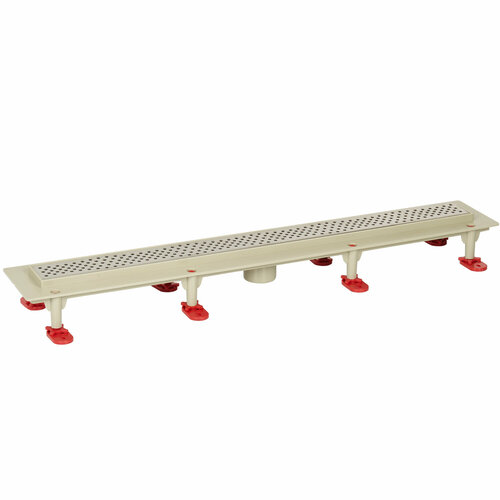 Трап линейный Vimarr 800 мм с решеткой, душевой лоток A.0 517A48001050 с вертикальным выходом D50 мм хром