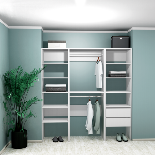 Гардеробная система Комплект стеллаж Модус 19 200х40х2084 см 35157₽