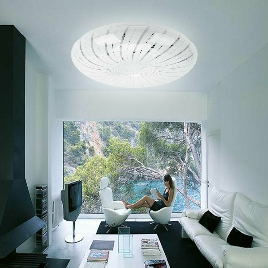 фото Люстра потолочнная Медуза 24Вт LED, 325x90мм, светильник светодиодный настенный для гостиной, столовой, в детскую, в спальню