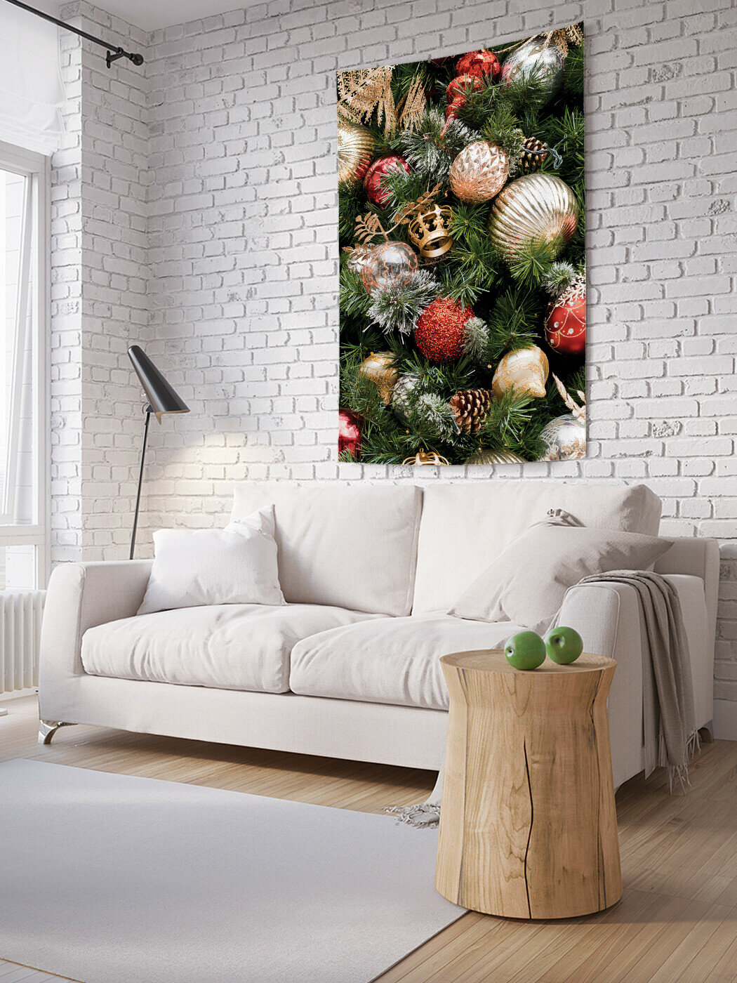 Вертикальное фотопанно на стену JoyArty "Праздничное украшение", из ткани, 100х150 см