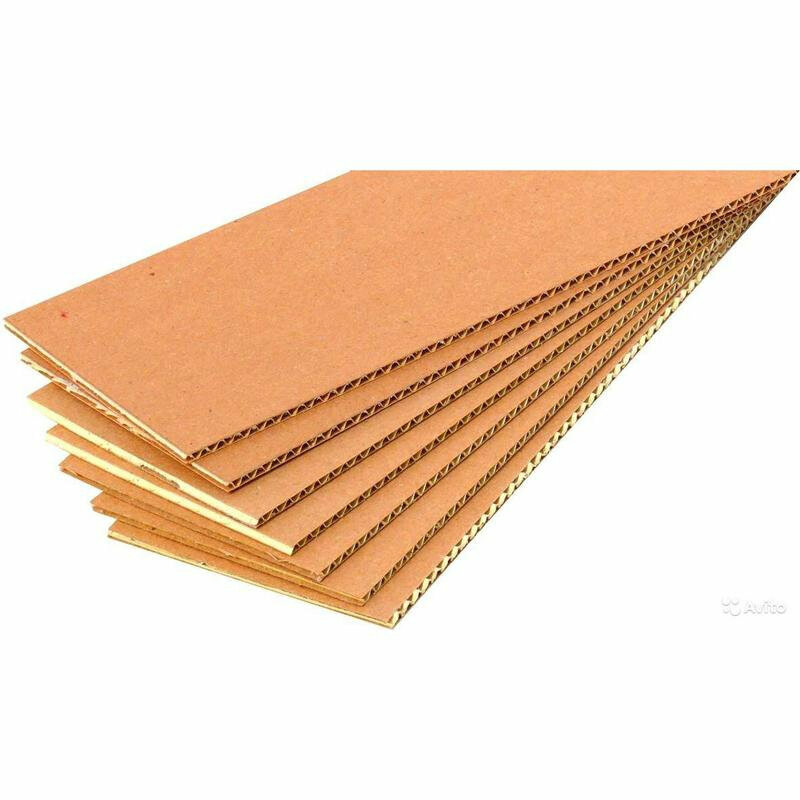фото Картон листовой бурый (гофрокартон) 800х1200 мм Т-21 профиль В