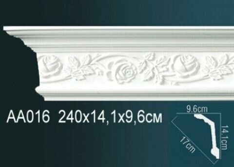 Карниз из полиуретана Perfect AA 016 (141*96*2400мм)