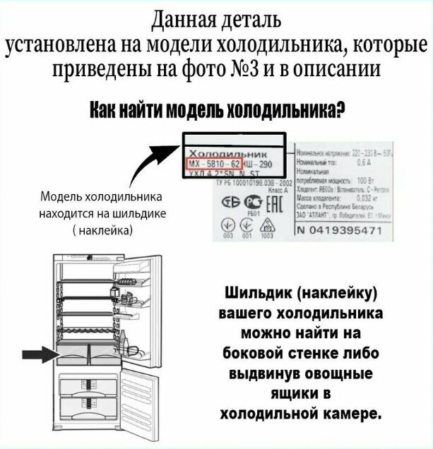 Уплотнитель двери морозильной камеры для холодильника Stinol, Indesit, Ariston, 570х490 мм, 854033