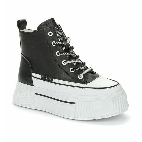 фото Ботинки keddo, размер 39, черный, белый