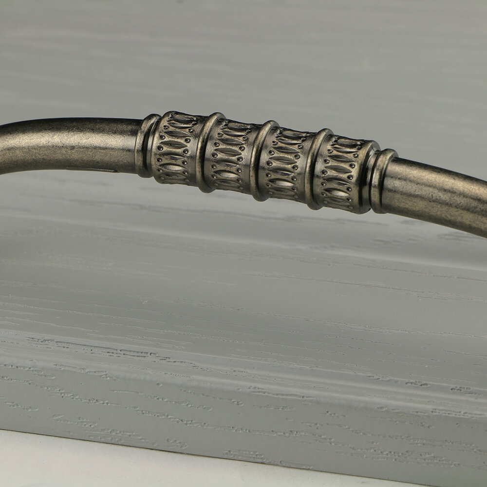 Ручка-скоба мебельная JET 192 C=128 мм античное серебро - фотография № 5