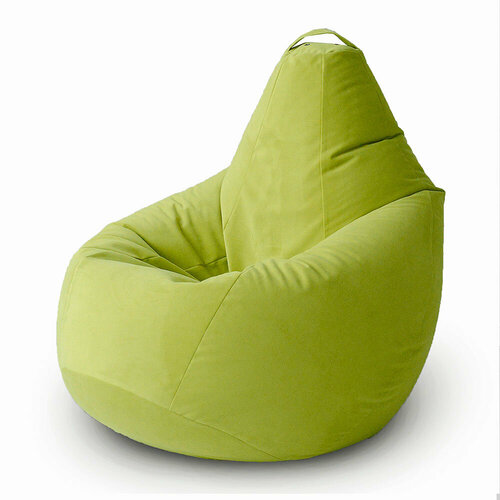 Bean Joy кресло-мешок Груша, размер ХL, мебельный велюр, салатовый