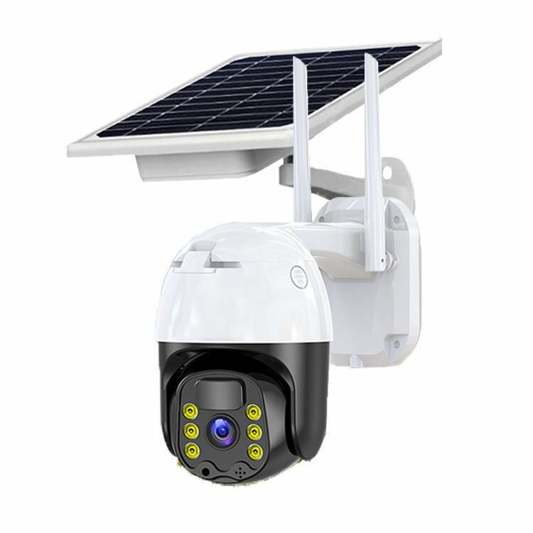 Камера видеонаблюдения уличная Wi-Fi на солнечной батарее, V380 PRO, IP66, 3MP