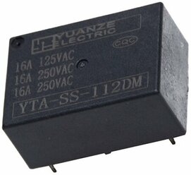 YTA-SS-112DM, Реле 12V, 16A 250V