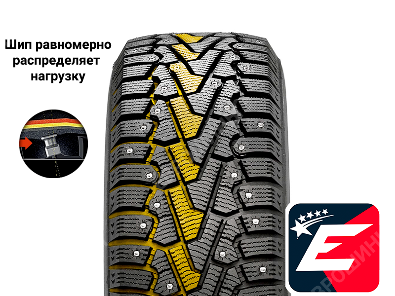 Шина Pirelli Winter Ice Zero 215/55 R18 99T шип - фото №8