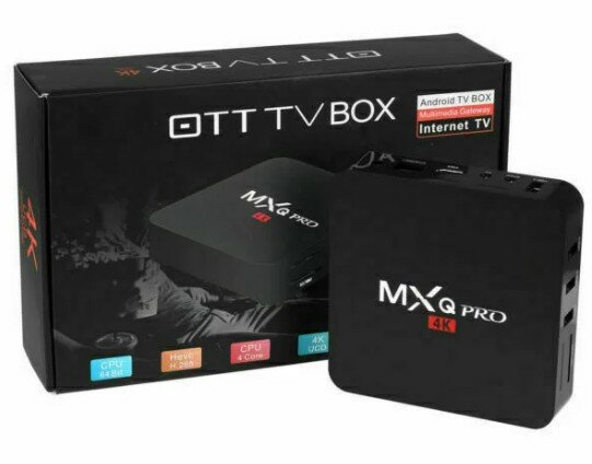 Смарт ТВ приставка цифрового телевидения Smart TV Box MXQ Pro 4K 5G / Андроид / ТВ бокс медиаплеер для дома и дачи с HDMI и Wi-Fi на Android