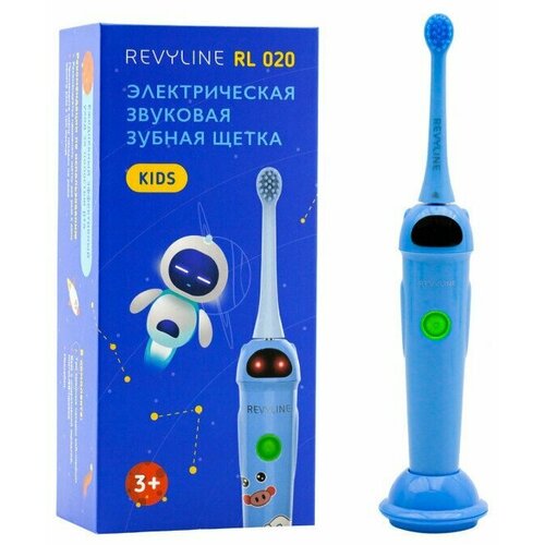 Электрическая зубная щетка Revyline RL020 Kids 2 насадки синий 1143600₽