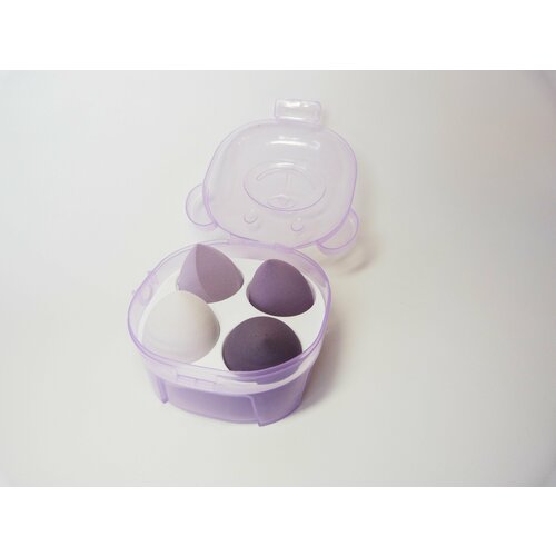 Набор косметических спонжей 4шт для умывания лица яйцо для тонального крема спонж