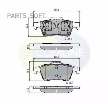 COMLINE CBP0946 коодки ЗАД NIS PRIMERA 1.6-2.2DI/REN ESPACE/LAGUNA 1.6-2.2DCI/3.0 01-