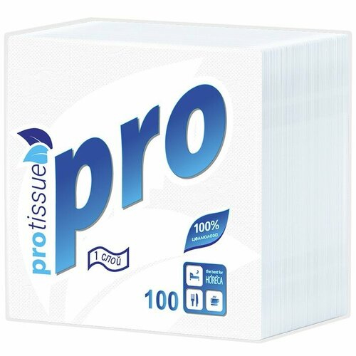 Салфетки бумажные Protissue Premium 24x24, 1 упаковка 100 штук