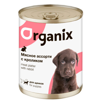Organix консервы Консервы для щенков Мясное ассорти с кроликом 22ел16 44120, 0,4 кг