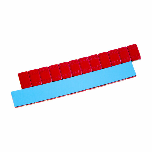 Груза адгезивные металл. 12×5 гр (Синий скотч) (Красная эмаль) (100 шт.) FE-071R