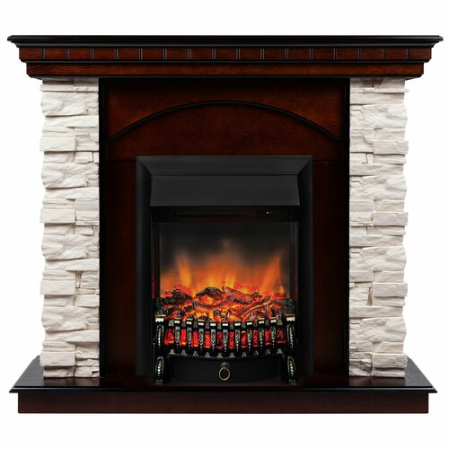 Электрокамин RealFlame ELFORD VR STD/EUG/25.5 AO-215 с очагом Fobos Lux Black