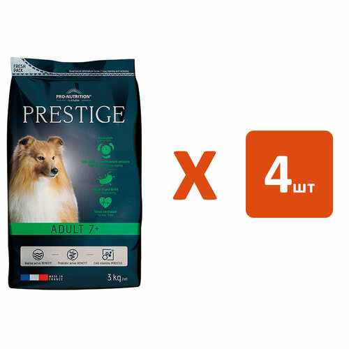 FLATAZOR PRESTIGE ADULT 7+ для пожилых собак всех пород (3 кг х 4 шт)