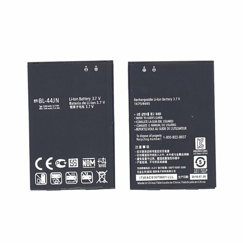 Аккумуляторная батарея BL-44JN для LG Optimus Black, P970 1500mAh 3,7V аккумулятор для lg optimus g2 mini bl 59uh 2400mah