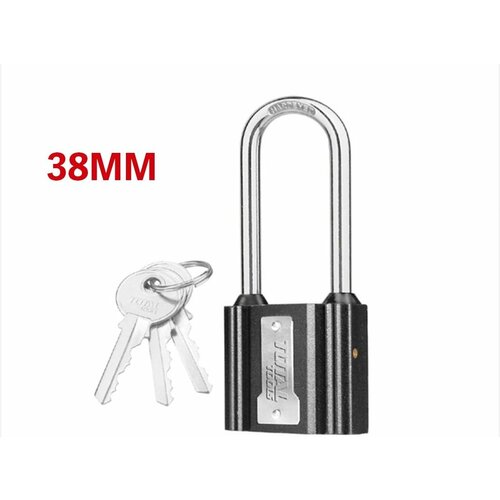 Замок навесной с длинной дужкой 38mm 3 ключа TOTAL TLK31381L 549₽